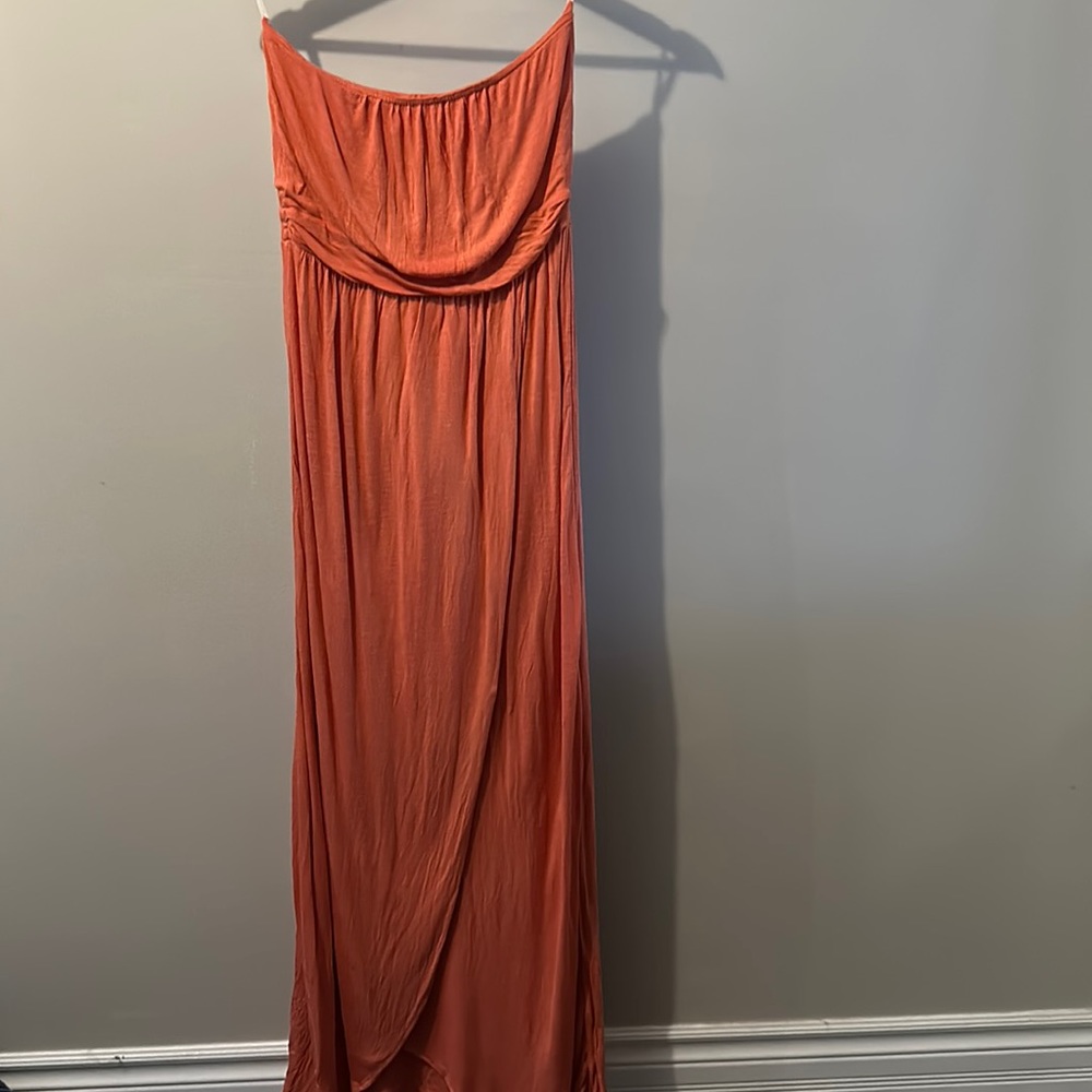 Quicksilver strapless maxi dress.